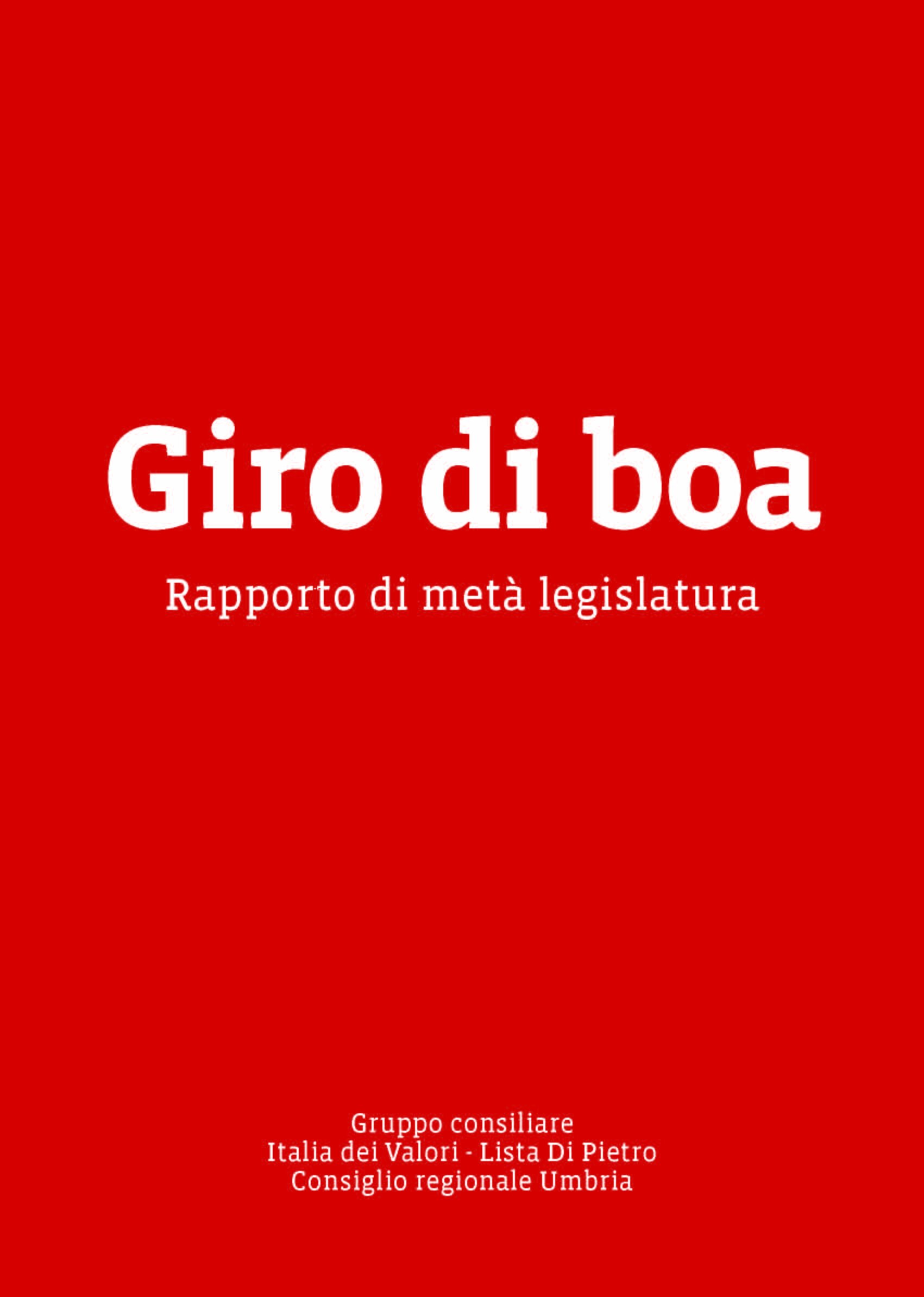 Giro di boa - Rapporto di metà legislatura